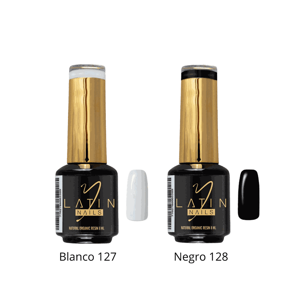 ESMALTE 8 ML BLANCO-NEGRO-127